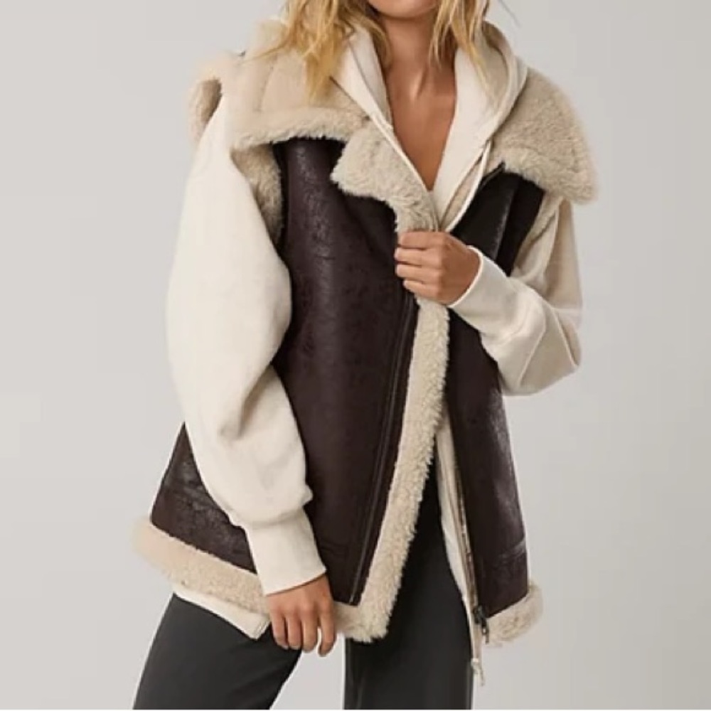 Aerie Faux Leather Vest